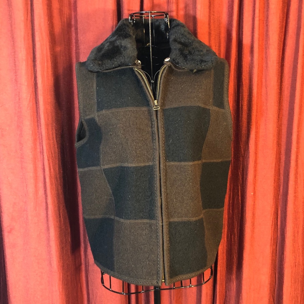 Tally-Ho Brown & Black Patchwork Vest